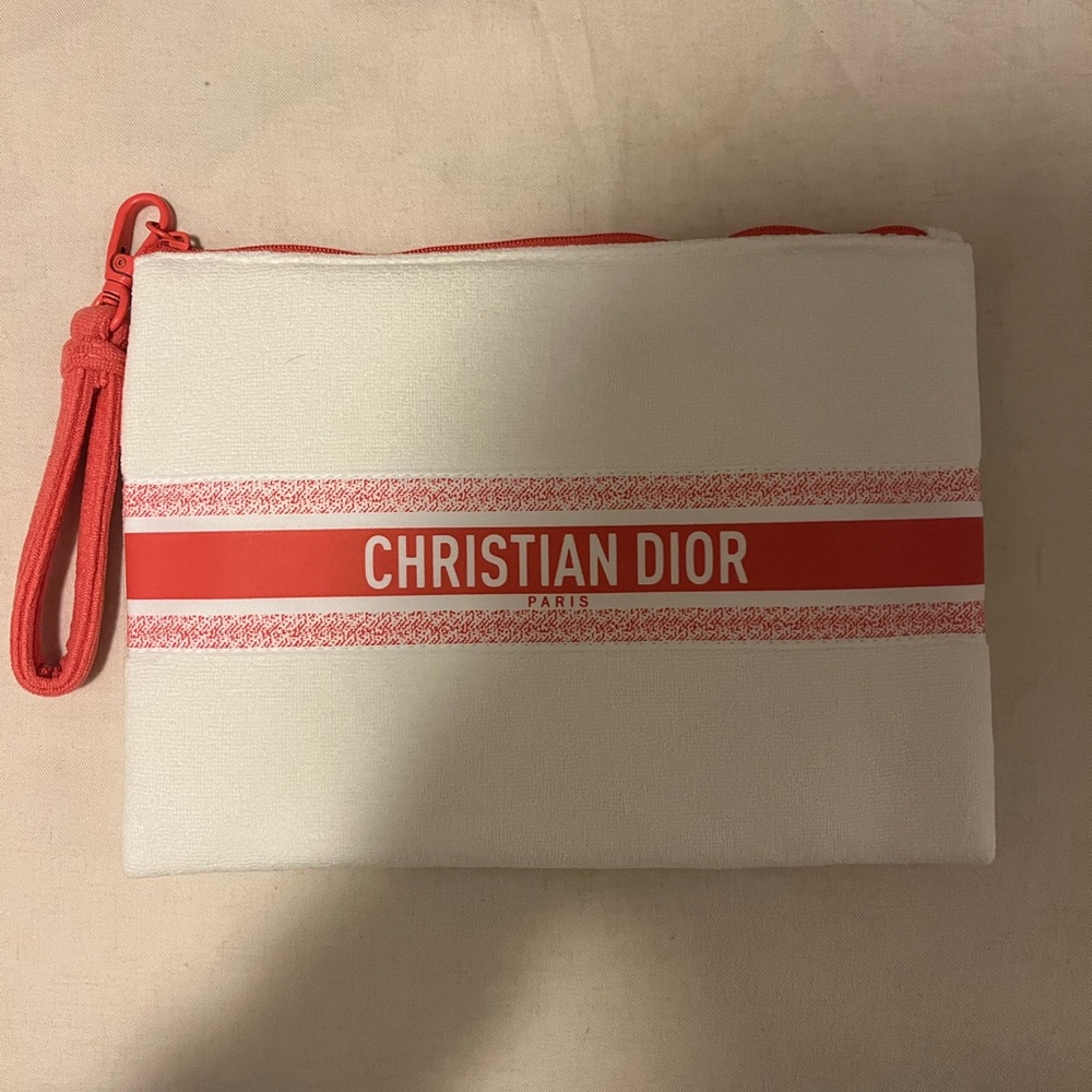 Dior Terrycloth Wristlet Pouch